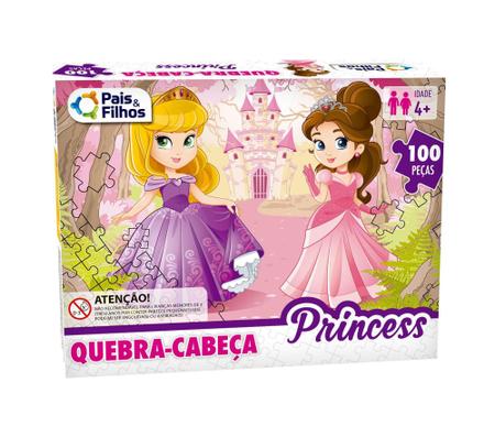 Jogo Quebra Cabeça Princess Princesas - 100 Peças - Jogo De