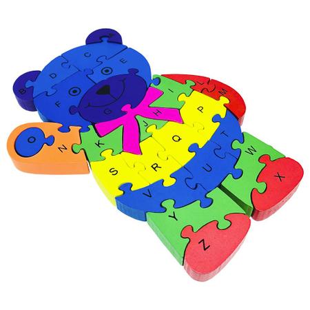 Jogo Quebra Cabeça Elefante 3D Madeira Letras E Alfabeto Presente Educativo  Didático Criança - Toy Mix - Quebra Cabeça 3D - Magazine Luiza