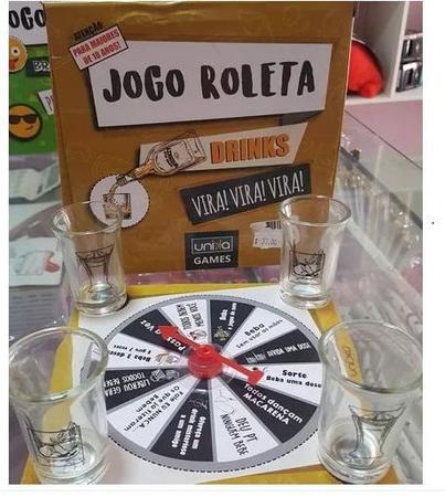 Roleta Vira Shot 4 Copos Jogo Noitada Dose Bebida - UNK GAMES - Jogo de  Roleta Shot - Magazine Luiza