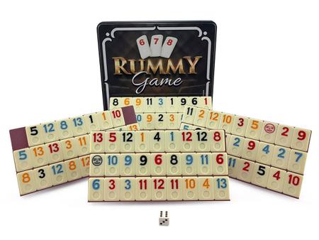 Jogo Rummy Hoyle Games 106 Peças Jogo de Tabuleiro Rummikub