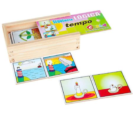 Jogo Sequencia Logica de Tempo 16 pcs MDF 1111 Carlu - Outros Jogos -  Magazine Luiza