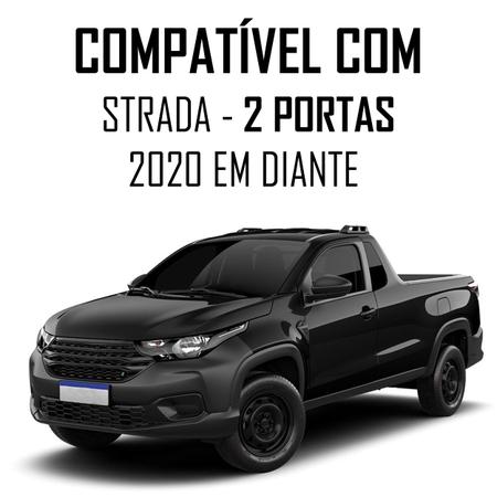 Imagem de Jogo Soleira Premium Elegance Fiat Strada 2020 2021 2022 2023 2024 Cabine Simples - 2 Portas ( Vinil + Resinada 8 Peças )