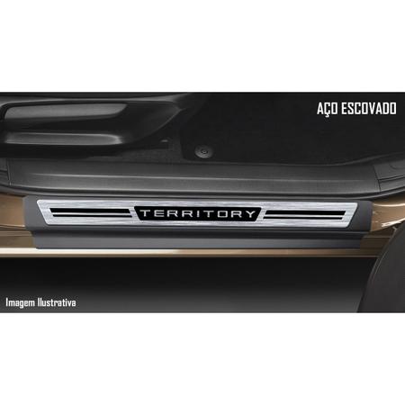 Imagem de Jogo Soleira Premium Elegance Ford Territory 2020 2021 2022 - 4 Portas ( Vinil + Resinada 8 Peças )