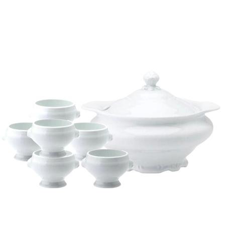 Imagem de Jogo Sopeira com 6 Bowls Porcelana 7 pcs -Schmidt