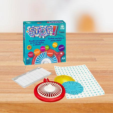 Jogo Stop Brinquedo Tradicional e Educativo com Roleta Brinquedos