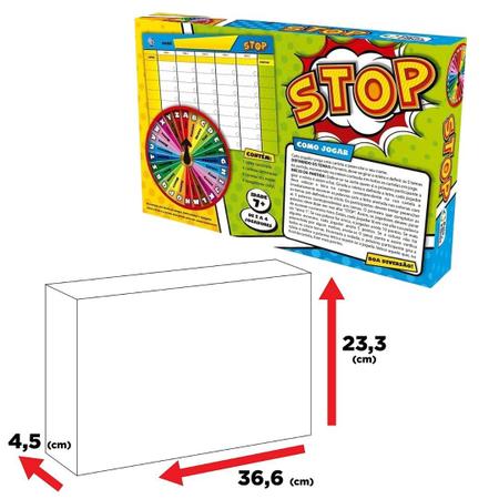 Jogo Stop Educativo Infantil Menino Menina Pense Rápido - Pais e