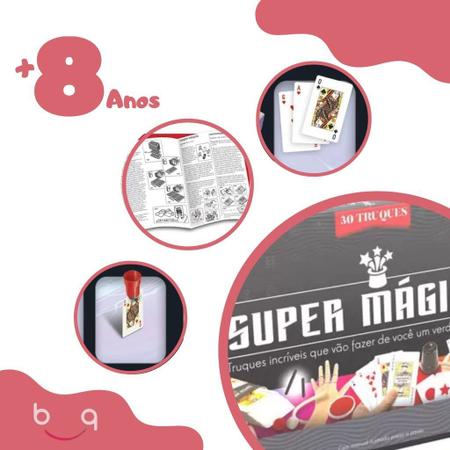 Jogo Infantil Super Mágicas Aprenda Os Truques Mágico Cartas - R$ 20,09