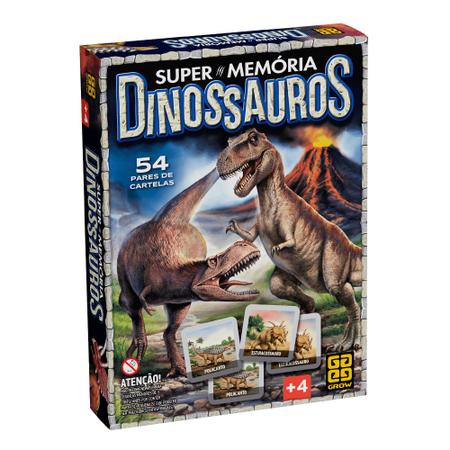 Jogo Super Memória 108 Figuras - Grow DINOSSAURO - Jogos de