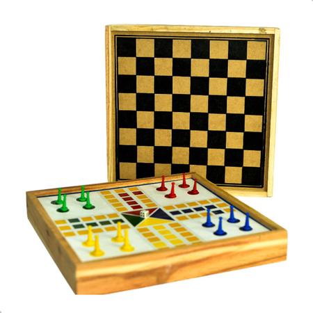 Jogo Tabuleiro 4 Em 1 Dama Ludo Trilha Pega Vareta Brinquedo