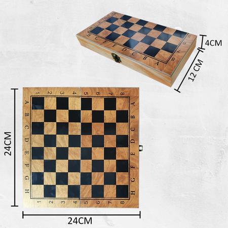 Conjunto Jogo de Xadrez e Tabuleiro 45x45 em madeira imbuia c/ brilho