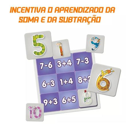 Jogo Tabuleiro Educativo Infantil Bingo Contas Matemática Somando