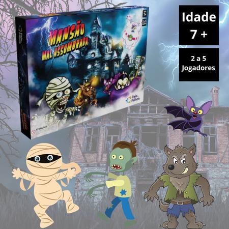 Jogo de tabuleiro preto e branco de halloween para crianças com casa  mal-assombrada e lindas crianças kawaii jogo de tabuleiro para festa de  outono com bruxa fantasma atividade para imprimir ou colorir