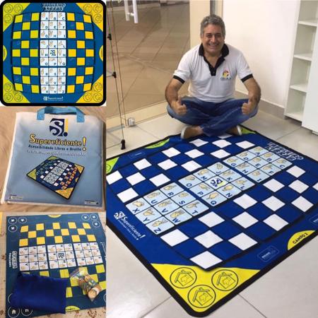 Jogo Xadrez Gigante + Tabuleiro de lona