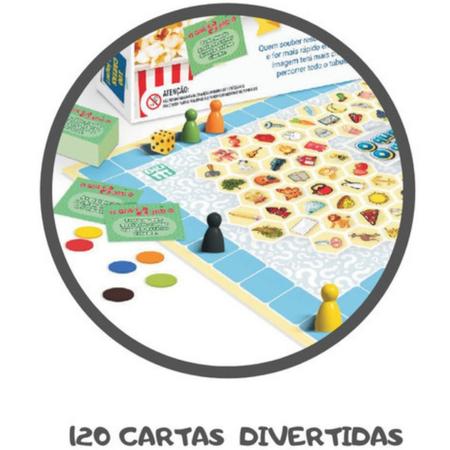 Jogo Tabuleiro o Que E? o Que E? Classico Infantil Brinquedo Educativo 120  Cartas Presente Familia