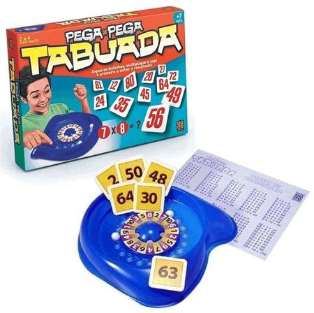 Jogo Tabuleiro Pega Pega Tabuada Original Grow