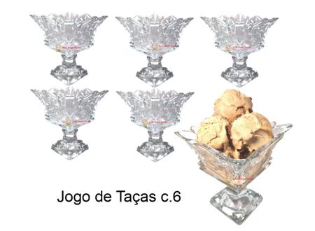 Jogo 2 Taças De Vidro Sorvete Sobremesa Le Casa 200ml