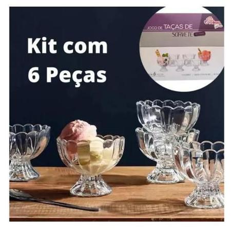 Jogo de Sobremesa Sorvete em Porcelana Kit com 4 - Dana Shop