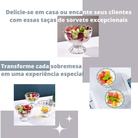 Jogo 4 Taça de Vidro Sobremesa Sorvete Milkshake Gelato Dolce Home 205ml -  Taça de Sobremesa - Magazine Luiza