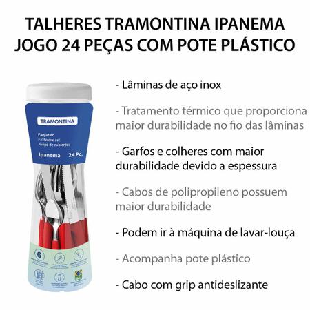 Talheres Ipanema Azul Garfo/Faca/Colher (Unitário) - Tramontina em