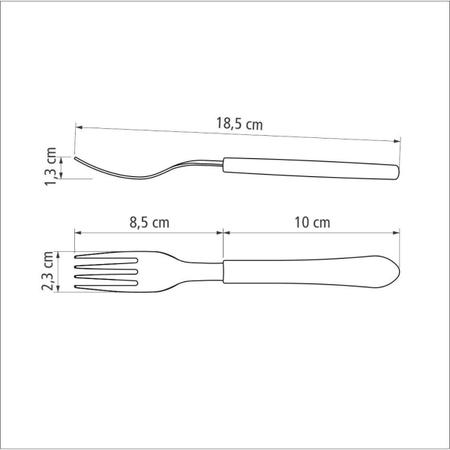 Garfo e Faca Tramontina Leme Inox - Kit 12 Garfos e 12 Facas - Tramontina  Sudeste S/A - Faca de Mesa - Magazine Luiza