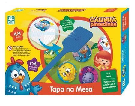 Jogo Tapa na Mesa Galinha Pintadinha c/ 48 pares 4 Raquetes Plásticas 2 a 4  jogadores Nig Brinquedos Menino Menina - Outros Jogos - Magazine Luiza