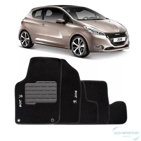 Imagem de Jogo Tapete Carpete Peugeot 208 2013 Até 2019 Kit Completo