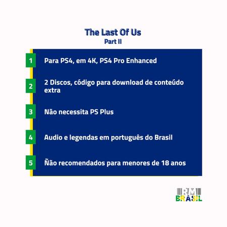 The Last of Us Part 2 Dublado em Português Mídia Física - Naughty Dog -  Jogos PS4 - Magazine Luiza