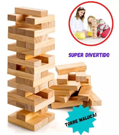 Jogo Torre De Madeira 54 Peças-O Galileu Magazine