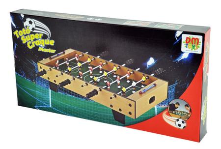 Imagem de Jogo Toto Super Craque Master 70,0x37,0x16,8cm DM Toys Brinquedo Mini Pebolim Infantil Completo