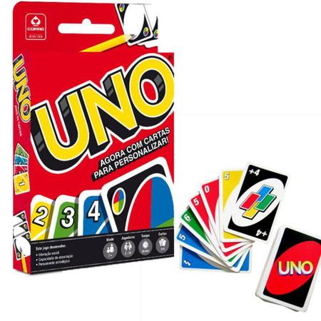 Jogo Uno Cartas Modelo Novo Personalizável Original - Copag - Deck