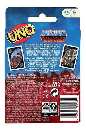 Jogo De Carta Uno Masters Of The Universe Motu He Man Mattel