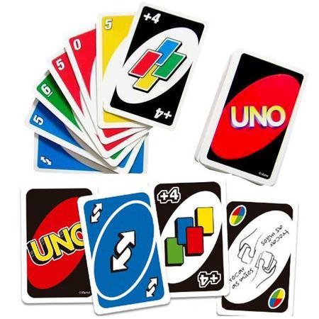 jogo de cartas UNO Jogo Uno Cartas - Jogo Uno - 114 unidades de cartas no  formato 56 mm x 87 mm - jogos - Deck de Cartas - Magazine Luiza