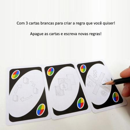 Jogo Uno Infantil e Adulto com cartas Personalizáveis Kit 2 Unidades -  Mattel - Deck de Cartas - Magazine Luiza