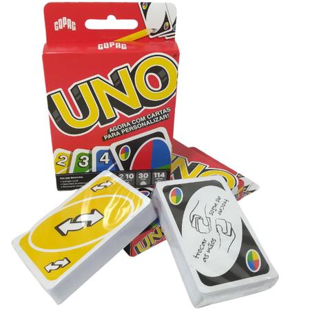 Jogo Uno Original Com Cartas Para Personalizar - MATTEL - Deck de Cartas -  Magazine Luiza