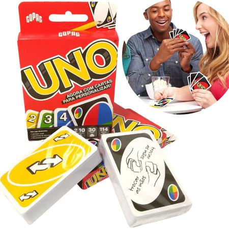 Jogo Uno Original Com Cartas Para Personalizar - MATTEL - Deck de