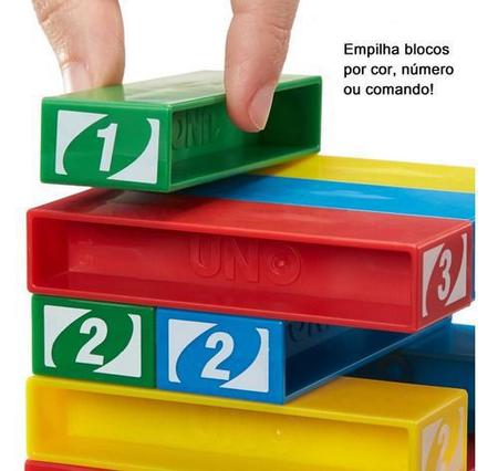 Jogo Uno Stacko de Empilhar-Lançamento Uno Torre Empilhar-Novo Modo de  Jogar-Ainda Mais Divertido-Jogo Uno Torre Stacko