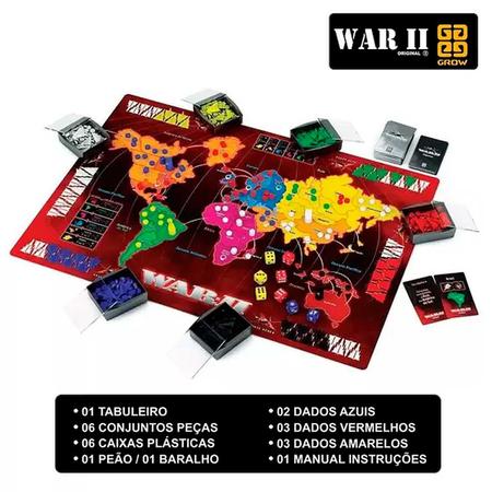 Jogo War O Jogo Da Estratégia Original Grow 2000 - Artigos