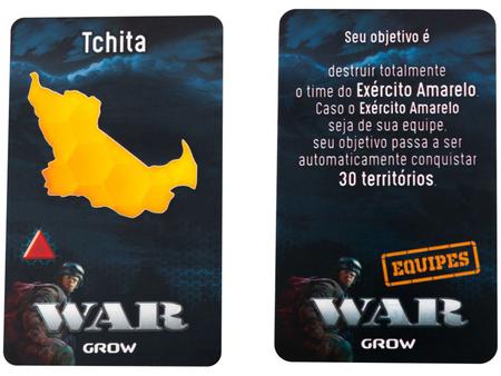 GROW - jogo de tabuleiro War - 54x74 cm - Faltando 1 so