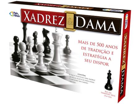 Jogo de Tabuleiro Xadrez Coluna 2199 - Pais e Filhos - Jogo de Dominó, Dama  e Xadrez - Magazine Luiza