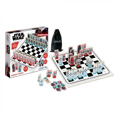 Xadrez e Damas Star Wars em Madeira/Plástico Xalingo - 5340.9