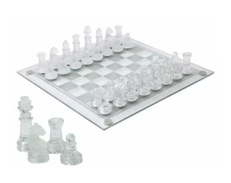 Jogo De Xadrez Profissional Tabuleiro E Peças Em Vidro Luxo - Glass Chess -  Jogo de Dominó, Dama e Xadrez - Magazine Luiza