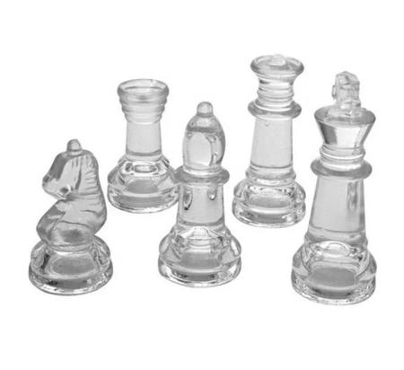 Jogo De Xadrez Profissional Tabuleiro E Peças Em Vidro Luxo - Glass Chess -  Jogo de Dominó, Dama e Xadrez - Magazine Luiza