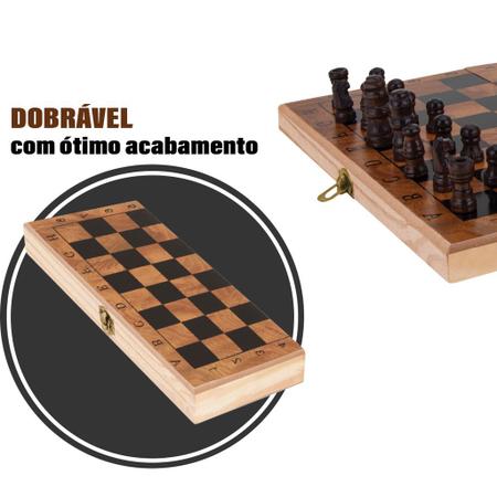 yasorn jogo de xadrez dobravel jogo de tabuleiro de xadrez magnetico de  madeira com peca de xadrez artesanal slots de armazenamento para criancas e  adultos iniciante em Promoção na Shopee Brasil 2023