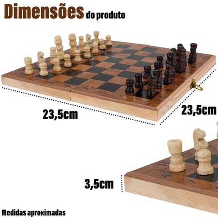 Jogo de xadrez dobrável tabuleiro 23x23 em Promoção na Shopee