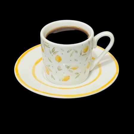 Imagem de Jogo Xicaras cafe expresso De Porcelana 80 ml limone