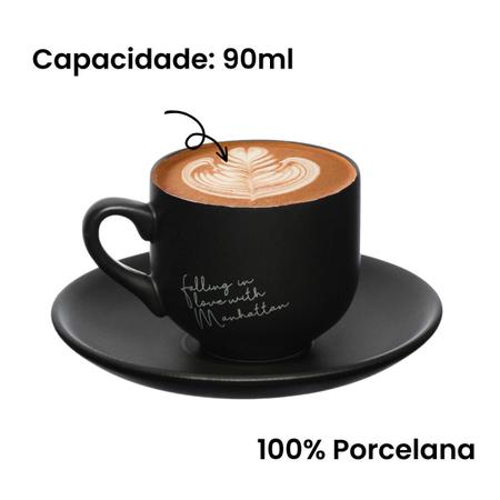 Jogo De Xícaras De Chá Porcelana Iraci Com 12 Peças 170ml Hauskraft no  Shoptime