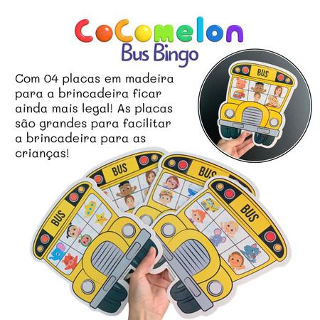Jogo de Bingo Infantil - Bus Bingo - Cocomelon - Nig
