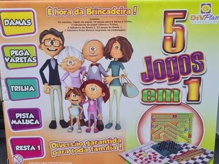 Jogo Dama e Trilha Plastico - Divplast - Jogo de Dominó, Dama e