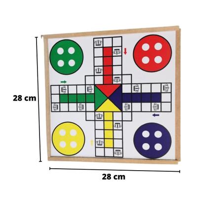 Conjunto Jogos 5 Em 1 Dama Jogo Da Velha Ludo Trilha Xadrez