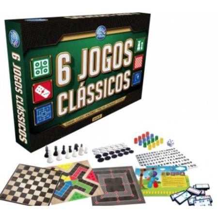 6 Jogos Classicos Tabuleiro Reunidos Dama Ludo Xadrez 6 Em 1